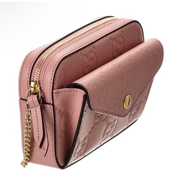 Gucci GG Light Pink Small Embossed Leather Crossbody - NWT, DUSTBAG, & BOX! - Picture 2 of 8